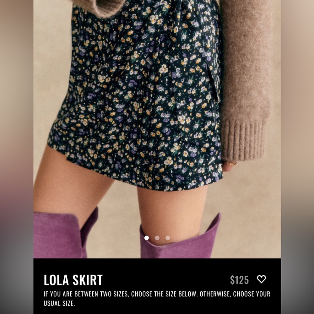 Lola Floral Skirt - Black